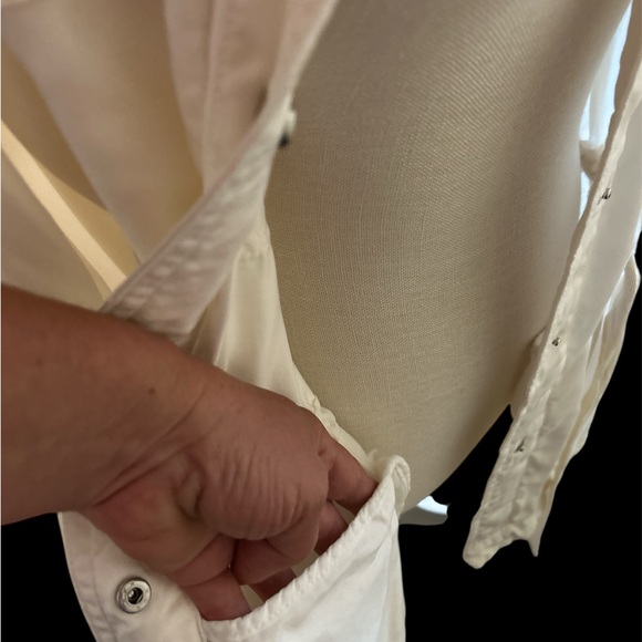 LOFT Cream Utility Jacket with Drawstring - Picture 3 of 6